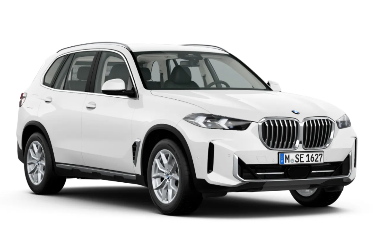 Der weiße BMW X5 ohne Hintergrund