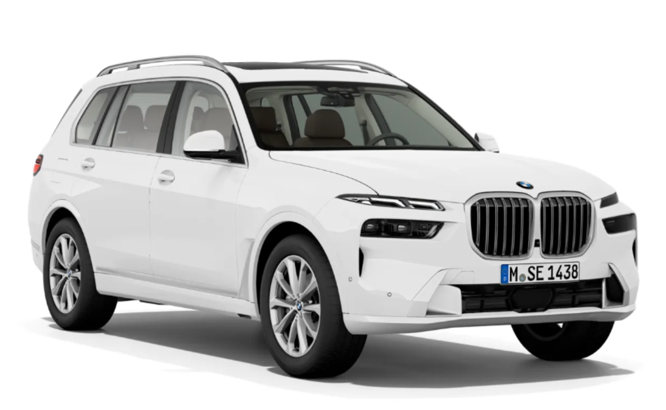 Weißer BMW X7 ohne Hintergrund