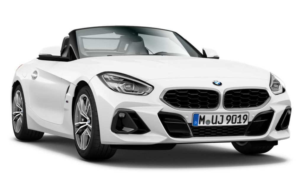 BMW Z4 sDrive20i  in Alpinweiß uni mit 18" M LMR Doppelspeiche 798 M Bicolor Ferricgrau / MB Neuwagen (2025)