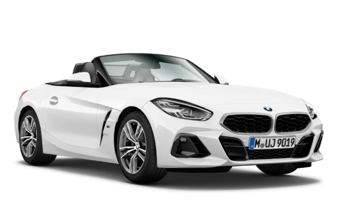 Der weiße BMW Z4 ohne Hintergrund