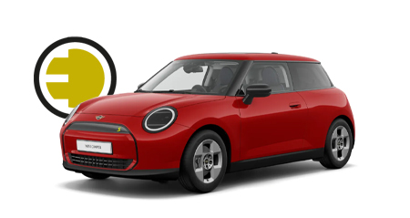 Roter MINI Cooper SE ohne Hintergrund