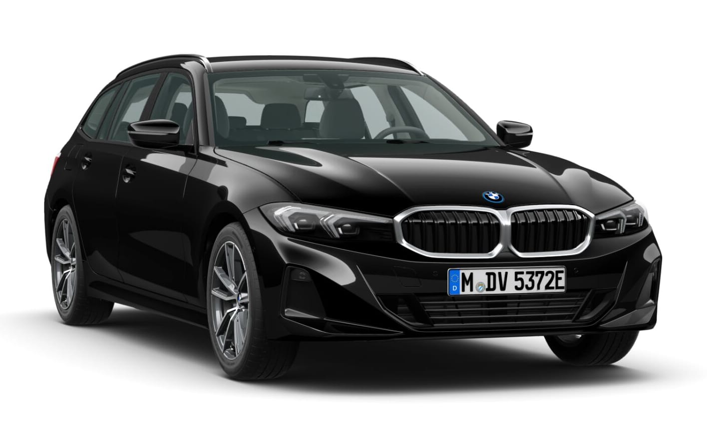 BMW 330e Touring  in Schwarz uni mit 18" LMR V-Speiche 780 Bicolor / MB Neuwagen (2025)