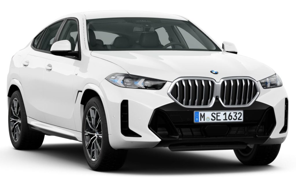 BMW X6 xDrive30d M Sport in Alpinweiß uni mit 20" M LMR Sternspeiche 740 M Bicolor / MB, NLE Neuwagen (2026)